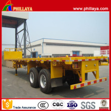 Double Axle Container Transport Semi Flatbed Trailer
